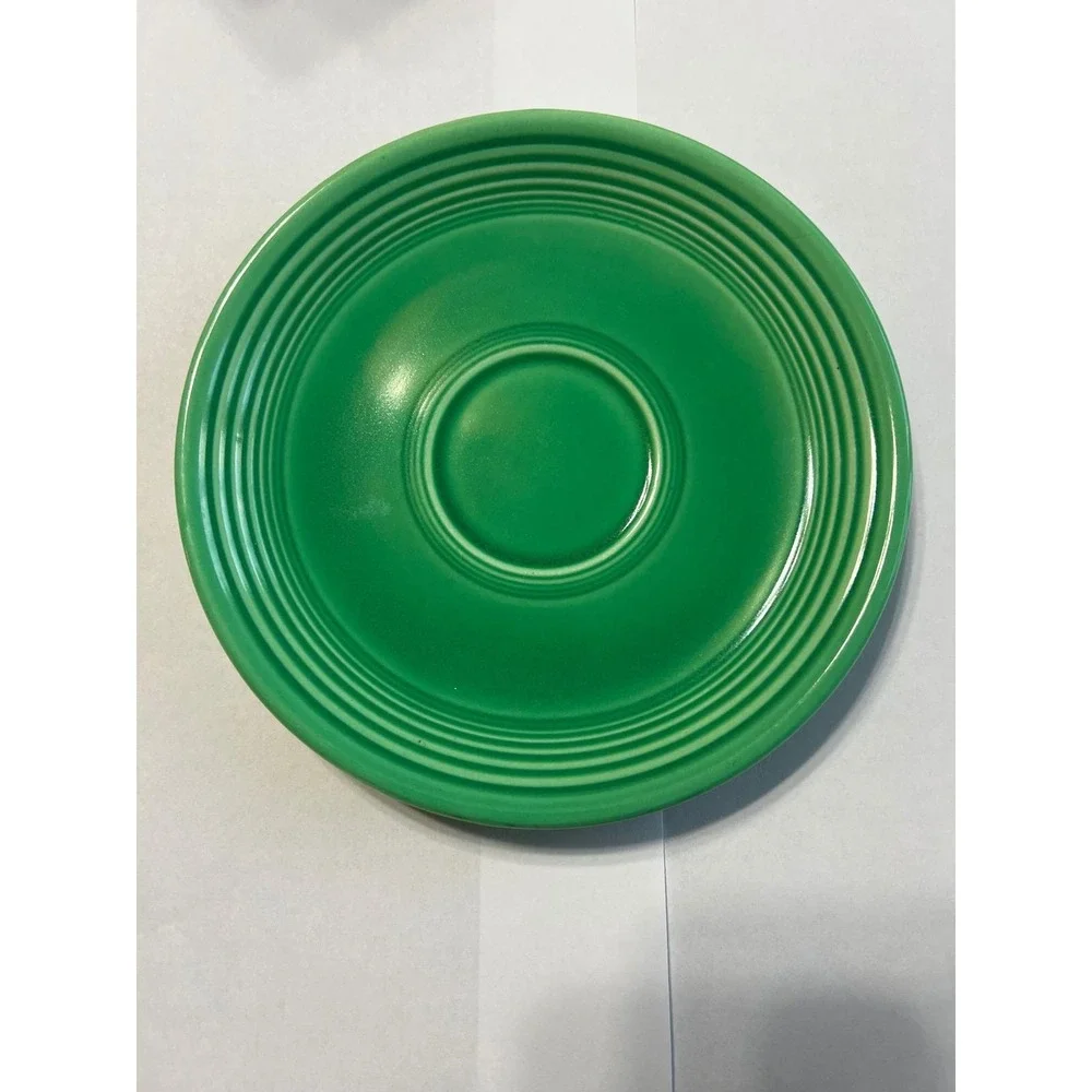 Genuine Fiesta‎ Ware Light Green Saucer 6 Inch Vintage Ceramic